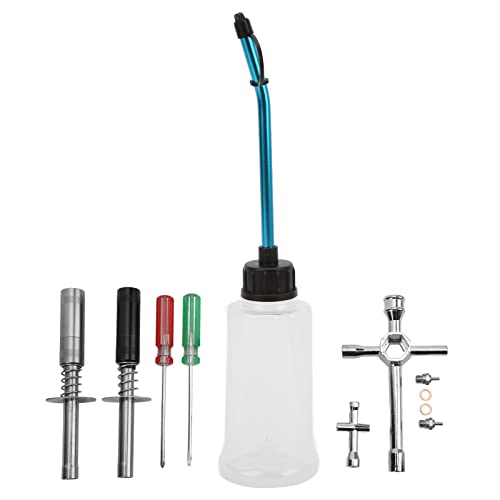 Glow Plug Starter Igniter Kit, RC Car Igniter for 1/10 1/8 Fuel Truck, with Cross Sleeve Screwdriver and Aluminum Alloy Oiler, Compatible with Nitro RC Vehicles
