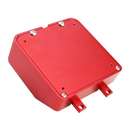 H10 Aluminum Alloy Simulated Cell Receiver Equipment Box Electric Box Fuel Tank for 1/10 RC Crawler Car Vanquish H10 Optic LCG Upgrade Parts (Red) - color: Red