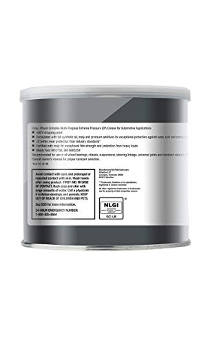 Valvoline - VV986 Moly-Fortified Gray Full Synthetic Grease 1 LB - size: 1 LB Tub