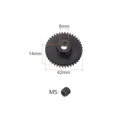 uxcell Mod 1 40T Pinion Gear 8mm Bore Hardened Steel Motor Rack Spur Gear for RC Car Truck Gear Drive