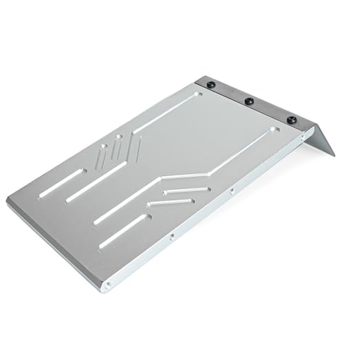 Aluminum Alloy Chassis Skid Plate Tail Mud Guard Fender RC Upgrade Parts for 1/7 RLAARLO MK07 YK07 Crawler RC Car (Silver) - color: Silver