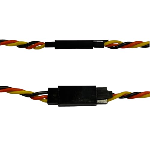 BackBayRC - 30cm / 12in 22awg Twisted Servo Extension Cable with Locking Safety Clip - 60 Strands for RC Vehicles, Drones, E-Bikes - 5 Wires per Pack - style: 30CM / 12in