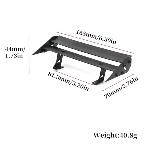 RC Car Accessories Compatible with Tamiya for TT01 for TT02 XV01 for HSP 94123 1/10 RC On-Road for Racing Drift Car Parts Metal Tail Wing Rear Spoiler