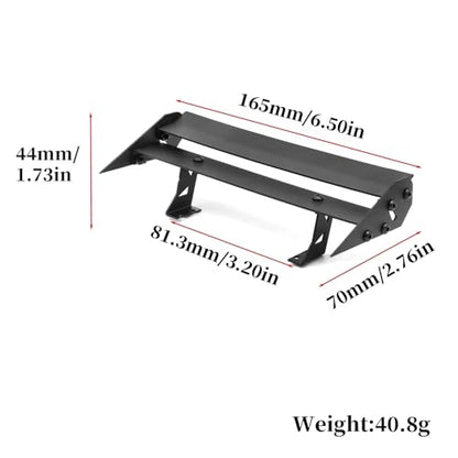 RC Car Accessories Compatible with Tamiya for TT01 for TT02 XV01 for HSP 94123 1/10 RC On-Road for Racing Drift Car Parts Metal Tail Wing Rear Spoiler