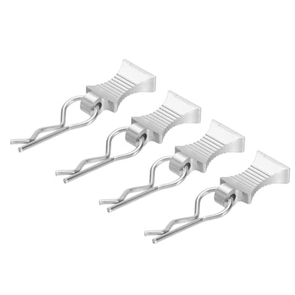 MECCANIXITY 4pcs RC Body Clips with Pull Tabs for 1/8 1/10 Scale Model Truck RC Car Crawler Truck Shell Replacement Parts(Silver)