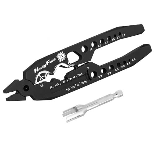 Metal Shock Absorber Pliers Rod Ball Clamp & Hex Bit Linkages Link Rod Ends Installing Tools Multi-Function RC Tool Combo Set for 1/8 1/10 RC Car