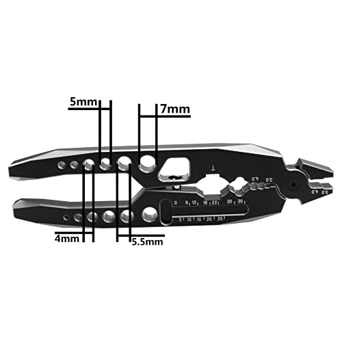 RC Shock Absorber Pliers RC Multifunction Pliers RC Rod Ends Disassemble Tools & Small Cross Socket Spanner Compatible with Traxxas Arrma Axial Losi Redcat HSP 1/8 1/10 RC Car Truck (Black) - color: Black