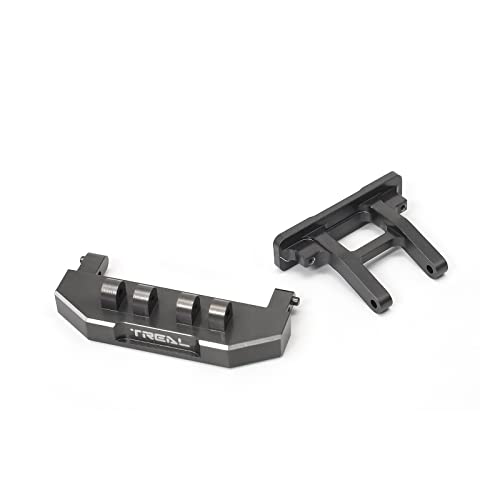 TREAL Aluminum 7075 Rear Bumper Mount for Axial SCX24 Deadbolt AXI90081 1/24 RC Crawler Car Upgrade Parts (Gray) - color: Gray
