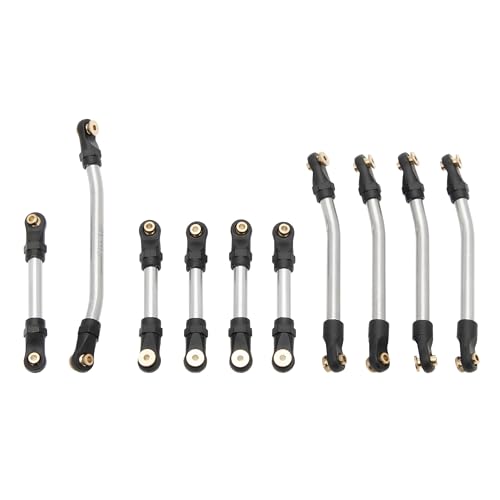 MEUS Racing AX24 Links Metal High Clearance Chassis Links & Steering Links Set for Axial AX24 XC-1 1/24 RC Crawler Car(Aluminum Alloy)