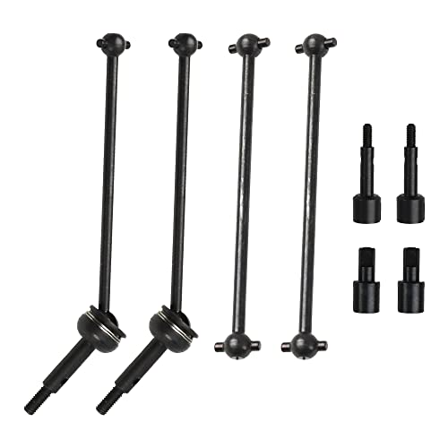 ShareGoo Metal 144001 CVD Drive Shaft Differential Cup Wheel Axle Stub Wheel Shaft Cup Compatible with WLtoys 144001 1/14 RC Car (Black) - color: Black
