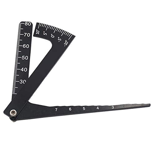 Metal 3 in 1 RC Scale Adjustable Measurement Wheel Height Rim Camber Gauge Angle Ruler Tool for 1/8 1/10 RC Car Truck Tire,Black…