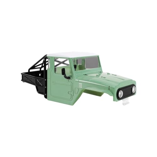 for TRX4M for Defender for Bronco 1/18 RC Crawler Car Upgrades Parts IR40 Hard Body Shell with Cage RC Car Parts(Green 1) - color: Green 1