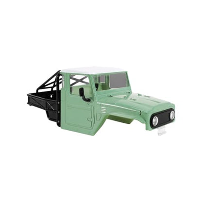 for TRX4M for Defender for Bronco 1/18 RC Crawler Car Upgrades Parts IR40 Hard Body Shell with Cage RC Car Parts(Green 1) - color: Green 1