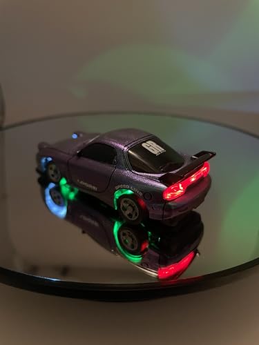 Mini RC Drift Car 1:64 Scale, Remote Control Car with LED Lights & 2-Speed Modes, Upgraded 2.4G Wireless Radio Remote Control for Multi-Users Speed (Chameleon) - color: Chameleon
