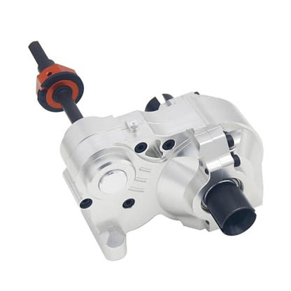 CNC Metal Split Differential Diff.Gear Box Case Assembly Kit (Silver) | for 1/5 Hpi Rofun Rovan Km Baja 5B 5T 5Sc Rc Car Parts - color: Silver