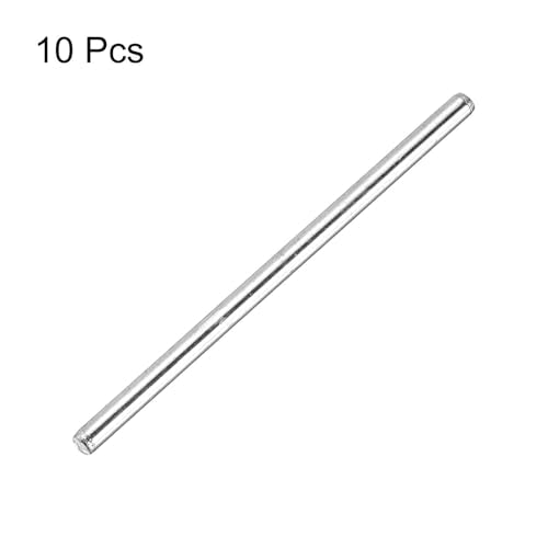 MECCANIXITY 10pcs 2mmx40mm Toys Shaft Round Rod Axles Drive Shaft for DIY RC Car Truck Boat Helicopter Model Part, Silver - size: 2mmx40mm