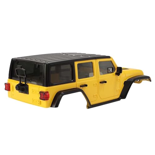 6.10 inches (155mm) Wheelbase Shell Hardtop Body Replacement Part for TRX4M Bronco Defender AX8560 1/18 RC Crawler Chassis (Yellow) - color: Yellow