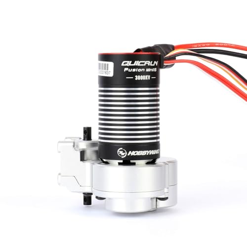 RCAWD Hobbywing Brushless Motor and 3000KV 370spec Quicrun Fusion Mini16 Center Gear Box with EC2 to IC2 for 1/18 Axial UTB18 Capra 4WD 4WS Series Upgrades Part