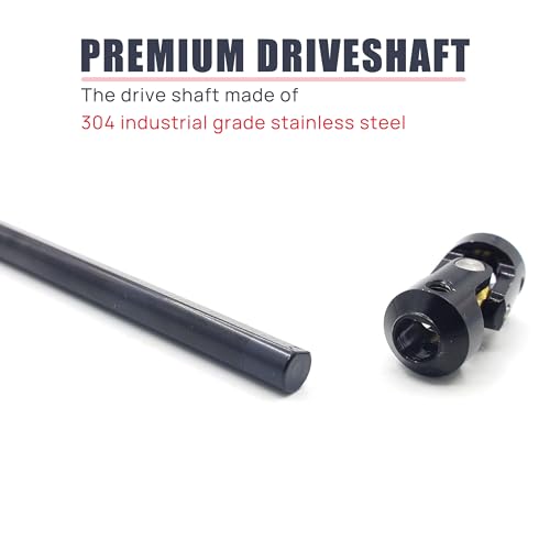 Stainless Steel DriveShaft Cut to Length for 1/10 Crawler SCX10(Black) | SCX10 Drive Shaft,Cut to Length Driveshaft,68-229mm U-Joint,for 1/10 RC LCG Rig Sportsy Scalers GSPEED Capra Pro Element DIY - color: Black