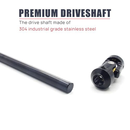 Stainless Steel DriveShaft Cut to Length for 1/10 Crawler SCX10(Black) | SCX10 Drive Shaft,Cut to Length Driveshaft,68-229mm U-Joint,for 1/10 RC LCG Rig Sportsy Scalers GSPEED Capra Pro Element DIY - color: Black