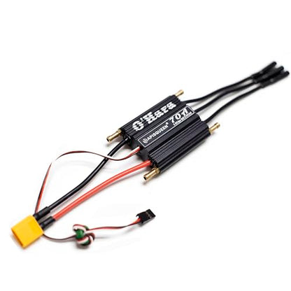 O'Hara 70A 2-6S LiPo ESC Waterproof Brushless Electronic Speed Controller with BEC and XT60 4.0mm Banana Head Connector for RC Boats Model Ship - size: 70A ESC