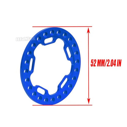 Metal 1.9 Beadlock Wheels Replacement Ring for 1/10 TRX4 SCX10 90046 90047 Crawler RC Car,4Pcs RC 1.9 Beadlock Wheels Replacement Ring,Navy Blue - color: Navy Blue - (Beadlock Ring)