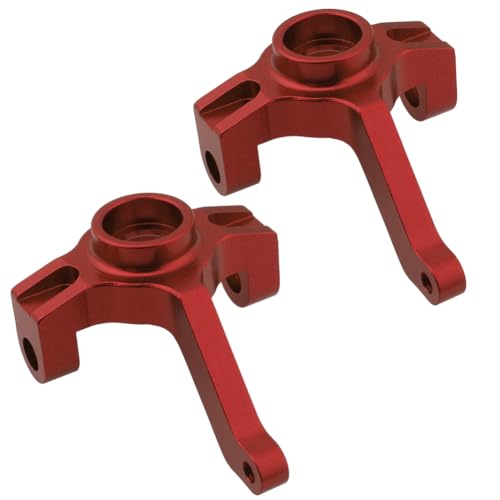Hobbypark Aluminum Caster Mounts Steering Knuckles Hub Carrier (L/R) for Redcat Everest Gen7 PRO/Sport Replacement of 180002 (Set of 2) (Red)