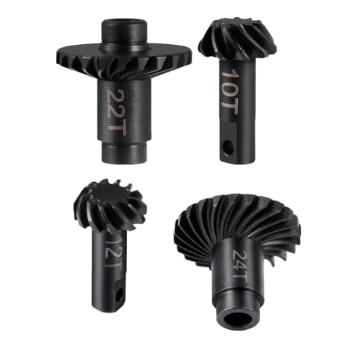 2 Sets 10-22T&12-24T Diff Gears for Tra-xxas TRX4M Bronco Defender | K10 F150 1/18 RC Crawlers Upgrades Parts Overdrive Helical Differential Gear Set - style: 12-24T&10-22T