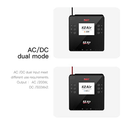ISDT K2 AIR Lipo Battery Balance Charger Discharger 1-6S AC 200W DC 500Wx2 20A Smart Charger for Life, Lilon, LiPo, LiHv/Pb/NiMH Battery Balance Charger