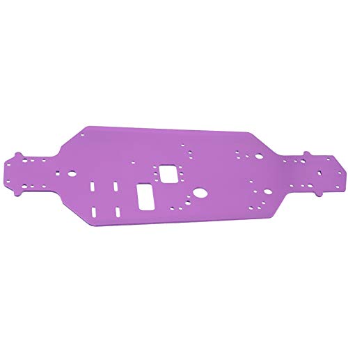 Aluminum Alloy Chassis Bottom Plate Replacement Upgrade Parts for HSP 94122 1/10 RC Car, RC Chassis Plate, Durable Chassis with Precise Hole Position, Fine Workmansh (Purple) - color: Purple