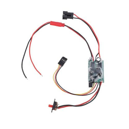 Brushed ESC, Sturdy Electronic Speed Controller with Brake, Upgrade for 1/16 RC Car, Easy Install for WPL MN Crawler Trucks (16A)