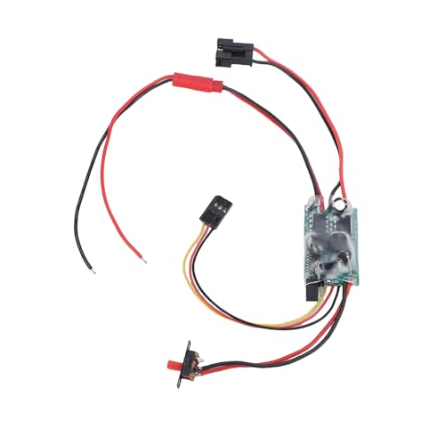 Brushed ESC 16A, Electronic Speed Controller with Brake, Durable Composite Material for RC Cars Hobbyists Upgrade