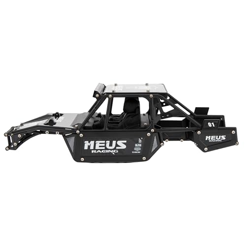 MEUS RACING Mantis24 Body with Roll Cage for Axial 1/24 SCX24 RC Crawler (Black) - color: Black