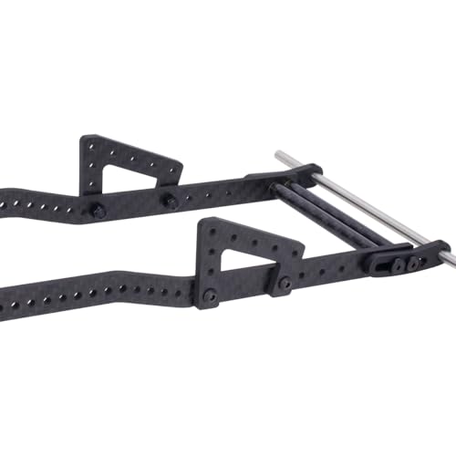 1/10 Performance Carbon LCG Chassis Kit with Gearbox & Shock Absorbers for RC Crawler SCX10 & Capra Upgrade Parts (Chassis Kit with Gearbox) - style: Chassis Kit with gearbox