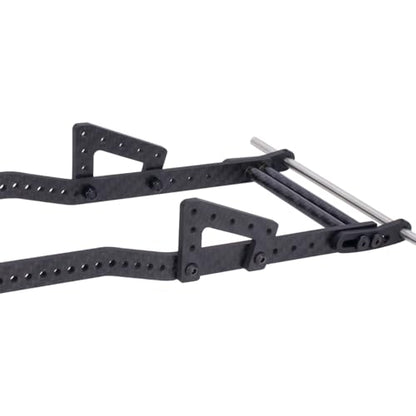 1/10 Performance Carbon LCG Chassis Kit with Gearbox & Shock Absorbers for RC Crawler SCX10 & Capra Upgrade Parts (Chassis Kit with Gearbox) - style: Chassis Kit with gearbox