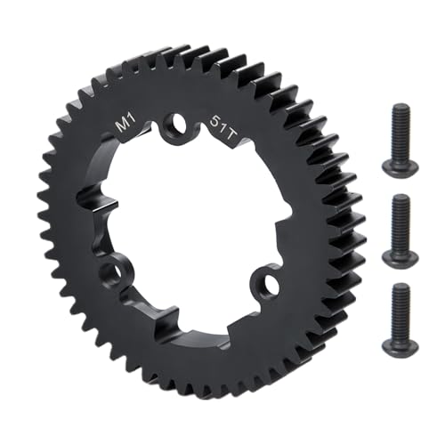 Steel 51T Main Spur Gear M1 for Tra-xxas X-MAXX XRT E-REVO 2.0 New | MAXX XO-1 6S 8S Maxx 4S 1/5 1/6 1/7 1/10 RC Car Upgrade - size: 51T