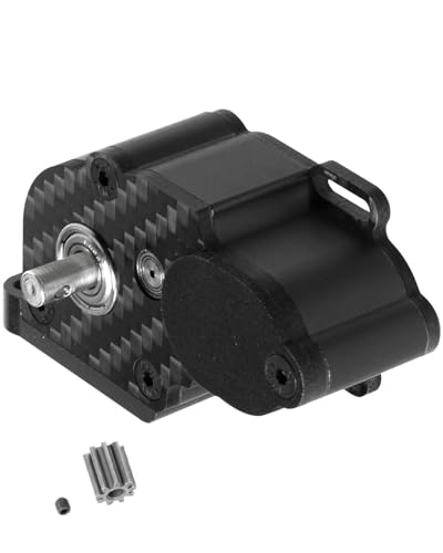 Aluminum LCG Transmission Gearboxes Upgrades Part for SCX10 SCX10 II 90046 90047,RC Crawler Car Alloy Transmission Gearbox Hop Ups,Black - color: Black - Scx10