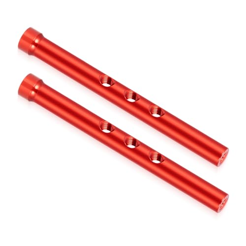 MORLORDY Aluminum RC Body Posts Set for 1/10 Yokomo TT01 TT01E TT02 Sakura D4 D5 RC Drift Racing Car Upgrade Parts (Long - Red) - color: Long - Red