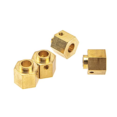 RC Hex Hub 12mm Brass Wheels Hex Drive Extension Adapter Counterweight Compatible with Axial SCX10 III AXI03007 RC Crawler