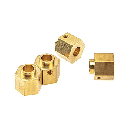 RC Hex Hub 12mm Brass Wheels Hex Drive Extension Adapter Counterweight Compatible with Axial SCX10 III AXI03007 RC Crawler