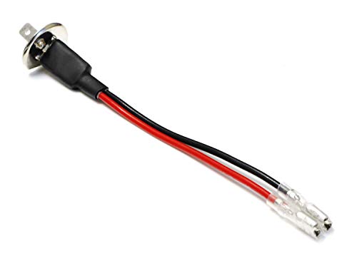 iJDMTOY OEM H3 Socket/Adapter Wires Compatible with Aftermarket Light Bulb Upgrade Installation Use