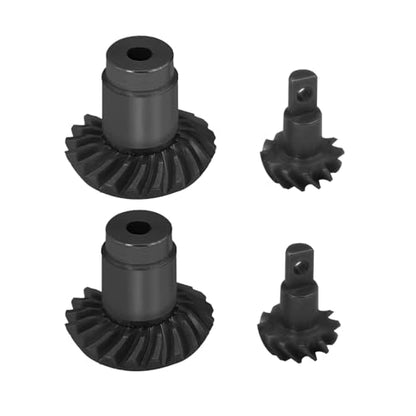 4Pcs 12/20T or 12/24T Steel Alloy Overdrive Helical Axle Gear Set for FMS 1/24 FCX24 FCX18 RC Crawler Car Metal Gear Upgrade Part (12/20T)