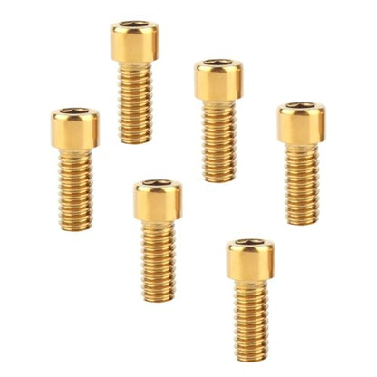 6Pcs Bike Screws M6x10 12 16 18 20 25 30 35mm Stainless Steel Socket Head Cap Allen Hex Bolt (Gold, M6 x16mm) - color: Gold, size: M6 x16mm