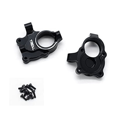 TREAL Alu #7075 Inner Portal Covers(2p) Steering Knuckles for 1/24 FMS FCX24 Upgrades (Black) - color: Black