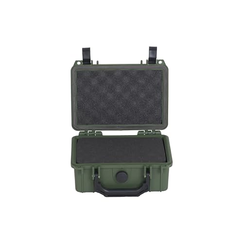MEIJIA IP67 waterproof hard compact case,Customizable Fit Foam,8.12”x6.56”x 3.56”,Fit Use of Drones, Cameras,Equipments,lens (Green) - color: Green, size: 8.12 x 6.56 x 3.56 inches