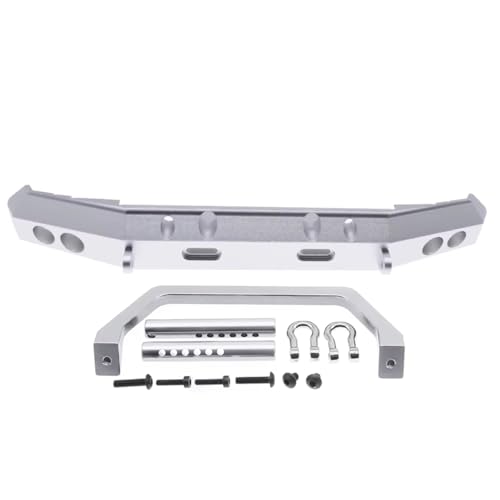 RC Bumper For Red Cat For Everest Gen7 Pro 1/10 Rc For Hobby Model Car Upgraded Sports Alloy Front Bumper With Hooks(Silver) - color: Silver
