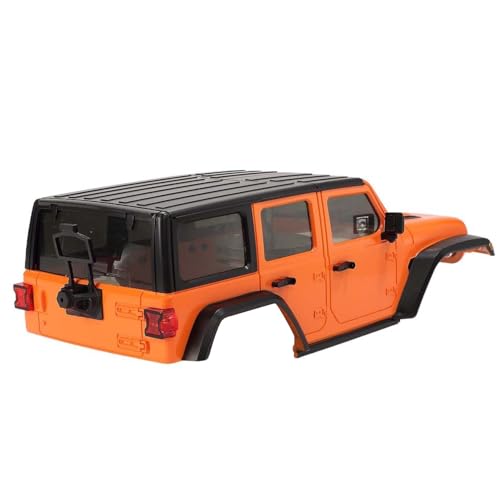 6.10 inches (155mm) Wheelbase Shell Hardtop Body Replacement Part for TRX4M Bronco Defender AX8560 1/18 RC Crawler Chassis (Orange) - color: Orange