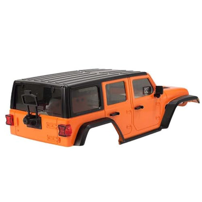 6.10 inches (155mm) Wheelbase Shell Hardtop Body Replacement Part for TRX4M Bronco Defender AX8560 1/18 RC Crawler Chassis (Orange) - color: Orange
