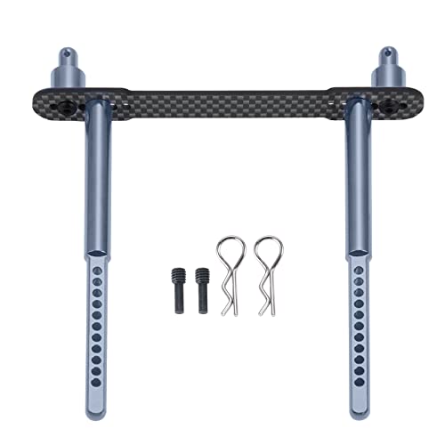 QUE-T Front Rear Body Mount for 1/10 Axial SCX10 II 90046 90047 (Titanium) - color: Titanium