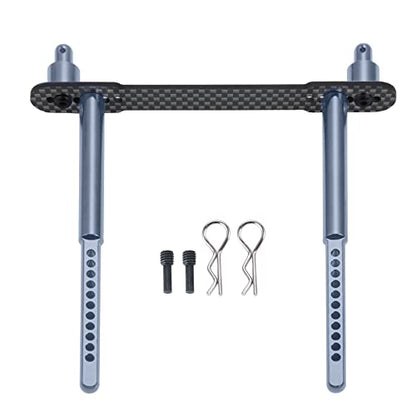 QUE-T Front Rear Body Mount for 1/10 Axial SCX10 II 90046 90047 (Titanium) - color: Titanium
